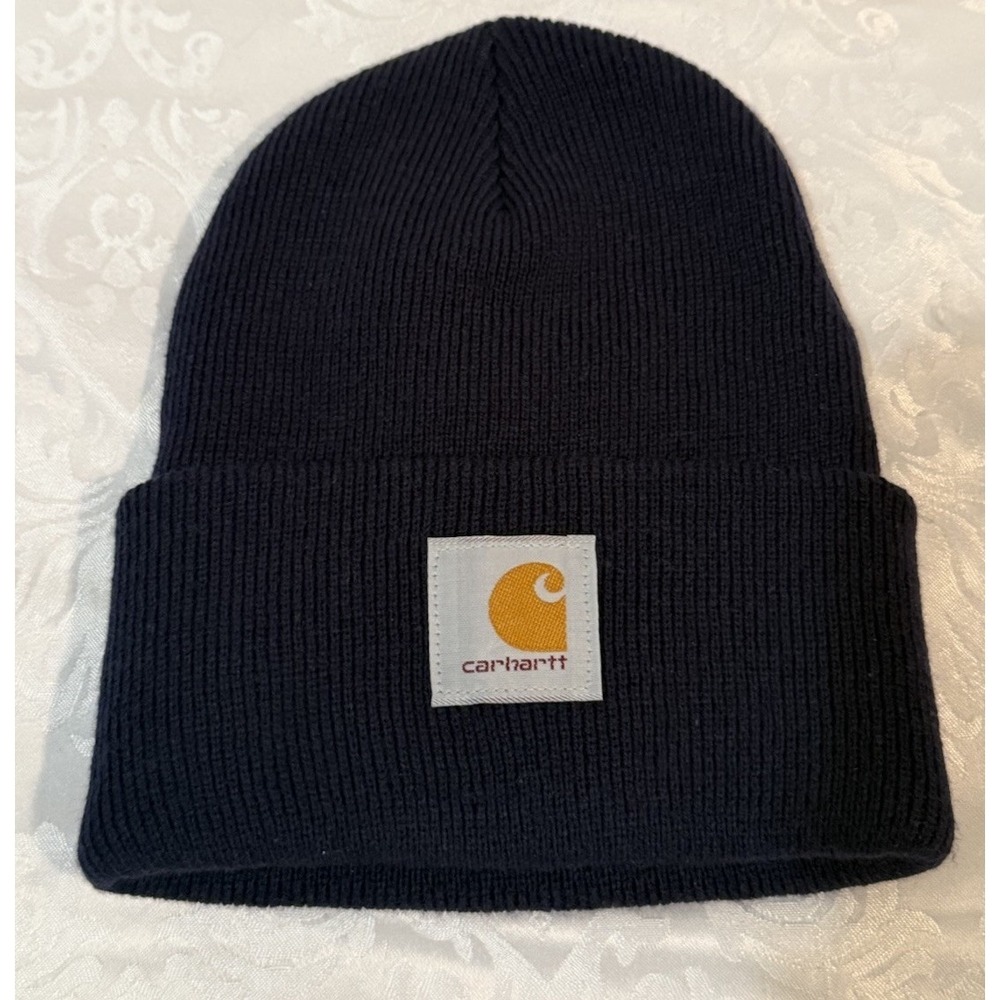 CARHARTT WIP ACRYLIC KNIT WATCH HAT DARK NAVY ADMIRAL BLUE